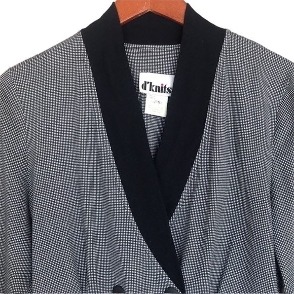 Vintage d’knits, Double Breasted Long Sleeve Cropped Blazer Jacket - Picture 2 of 13